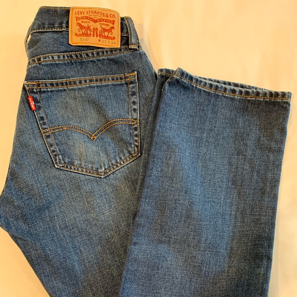 Levi Strauss &CO Men’s five for teen dark wash jeans size W33 L34